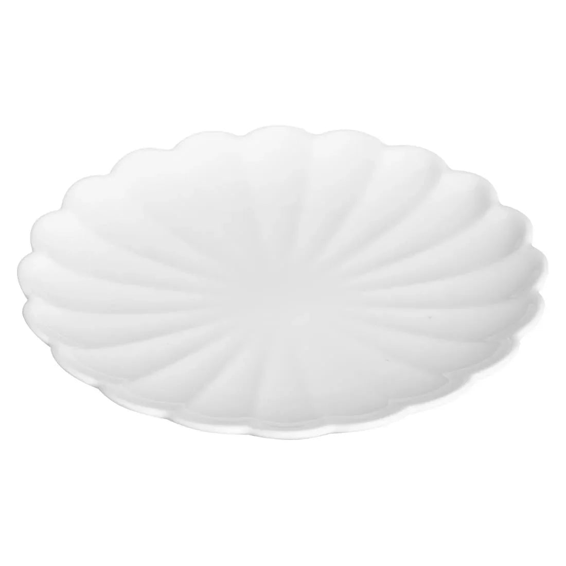JB393 Olympia Bloom White Scalloped Plate - 175x20mm 7" (Box 6)