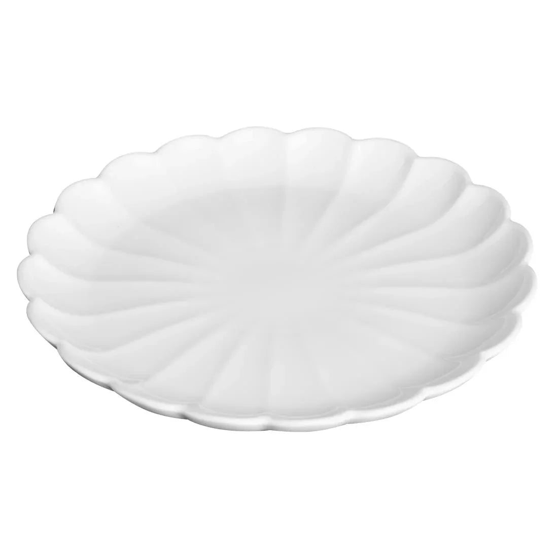 JB395 Olympia Bloom White Scalloped Plate - 276x30mm 11" (Box 4)