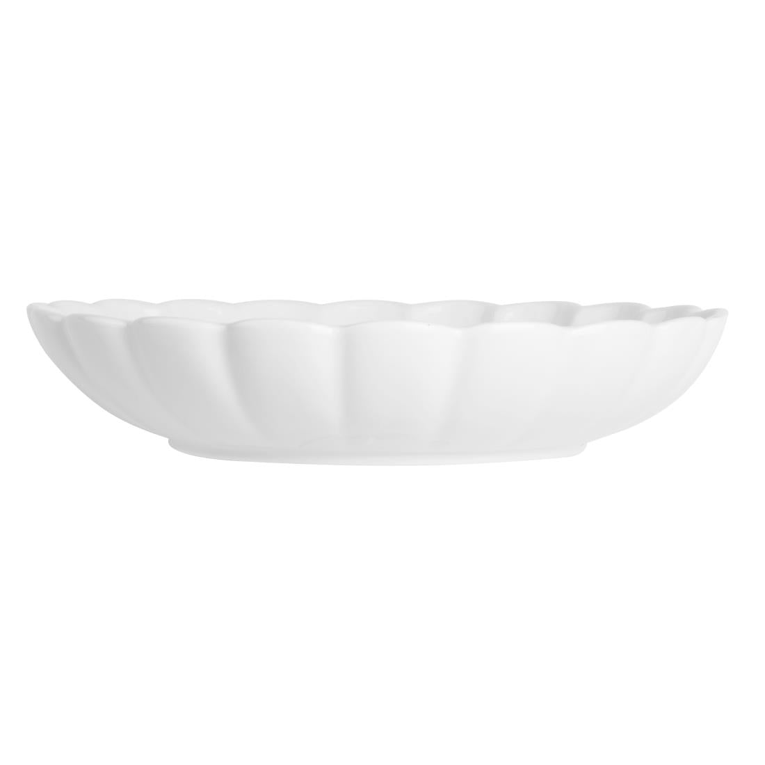 JB396 Olympia Bloom White Scalloped Bowl - 230x46mm 9" (Box 6)