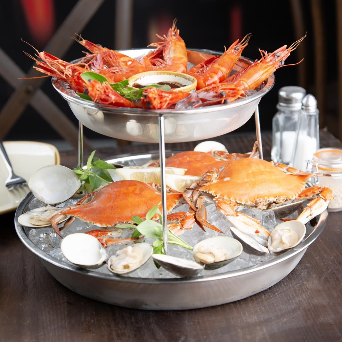 JB397 Olympia Seafood Platter Stainless Steel - 220mm (for use with C050)