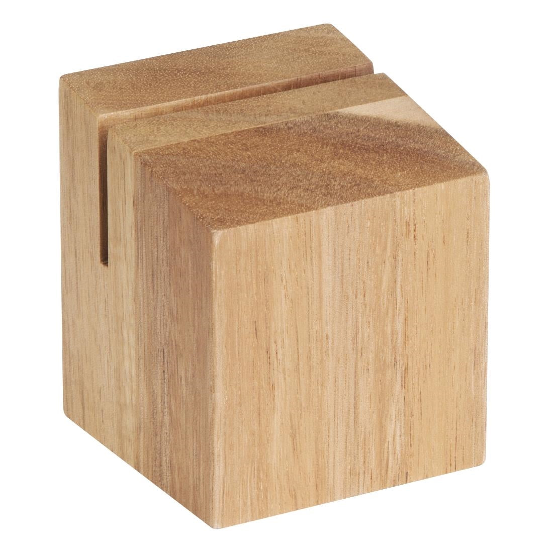 JB399 Olympia Acacia Wood Menu Holder - 65x55x55mm