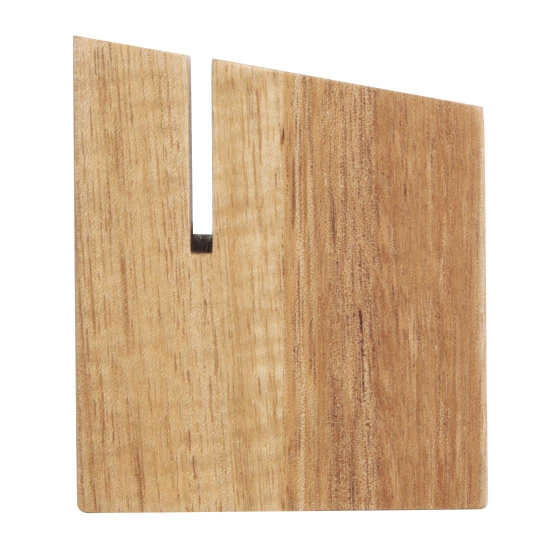 JB399 Olympia Acacia Wood Menu Holder - 65x55x55mm