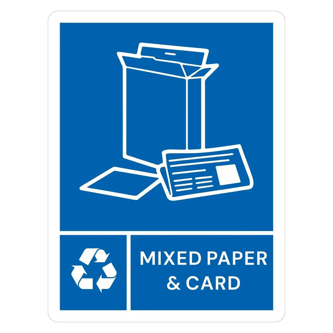 JB490 Jantex Slim Bin Label – Mixed Paper & Card
