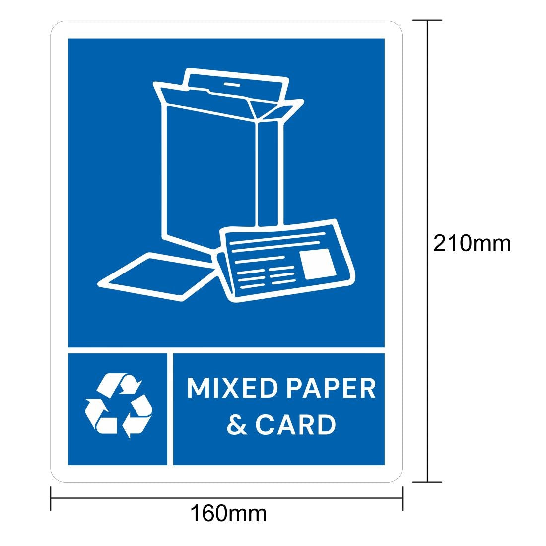JB490 Jantex Slim Bin Label – Mixed Paper & Card
