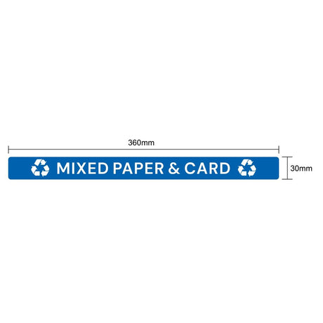 JB491 Jantex Slim Bin Lid Label – Mixed Paper & Card