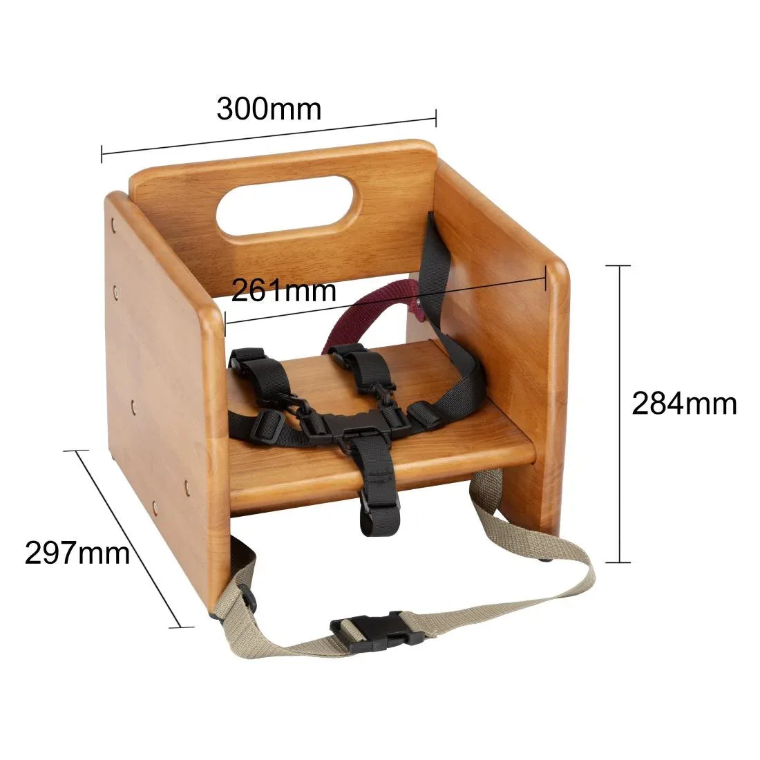 JB528 Bolero Booster Seat - Dark Wood Finish