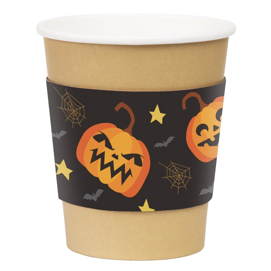 JB540 Fiesta Recyclable Halloween Cup Sleeve for 8oz Hot Cups (Pack 100)