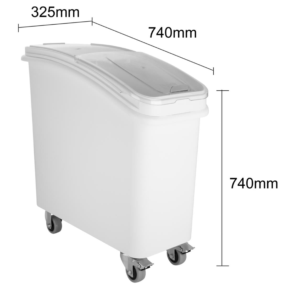 Vogue Ingredient Bin with Scoop 81Ltr