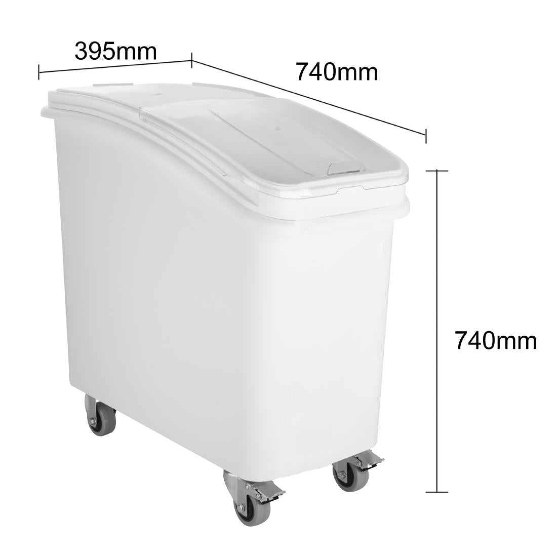 Vogue Ingredient Bin with Scoop 102Ltr