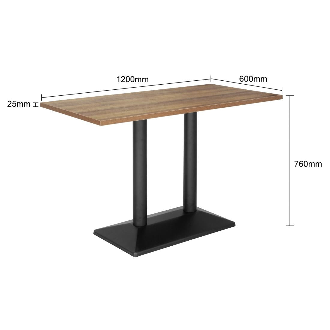 JB683 Bolero EDLP Complete Table Light Wood 1200x600mm