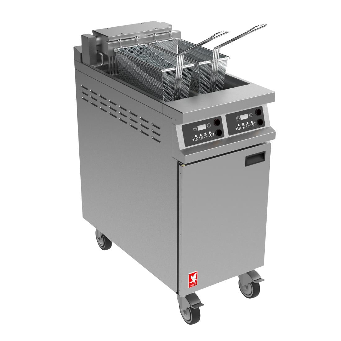 Falcon Dominator Plus Free Standing Electric Programmable Filtration Angel Fryer on Castors E3845FXP