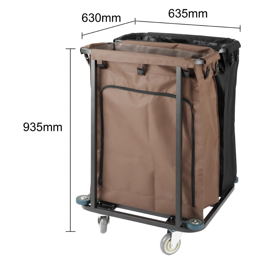 JB760 Jantex 2 Compartment Linen Trolley - 2x100Ltr