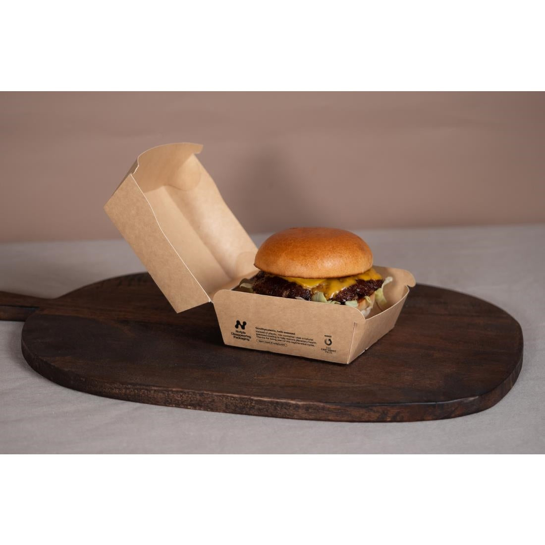 JB805 Notpla Burger Box Clamshell 6"(Pack 300)