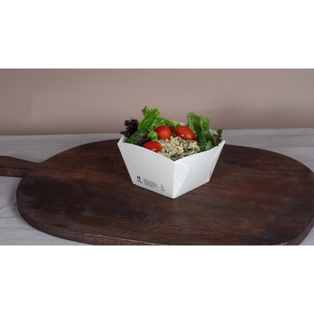 JB815 Notpla Square Open Box White - 550ml (Pack 500)