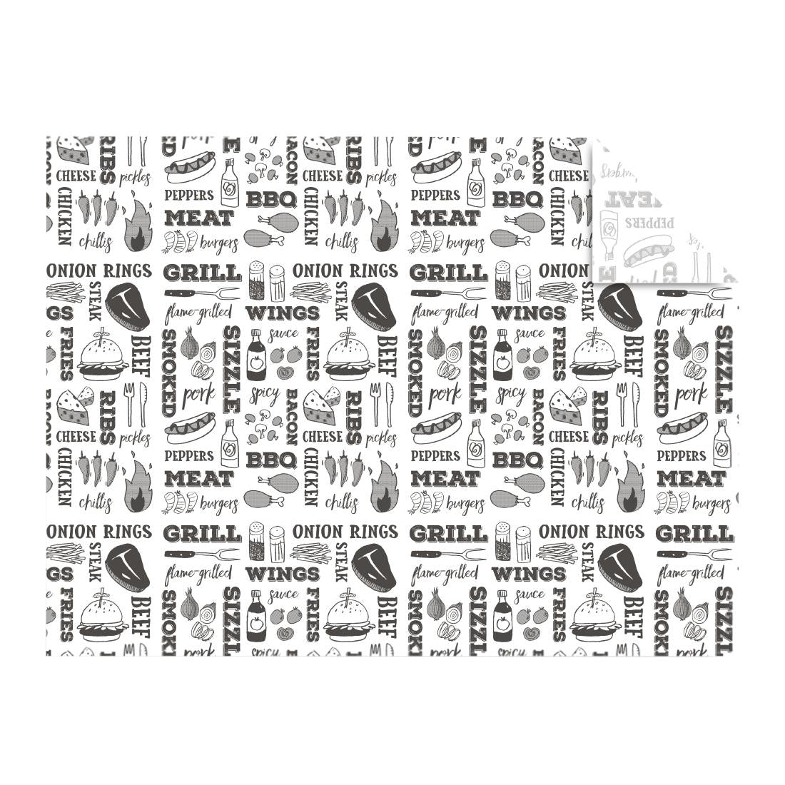 JB825 Vegware Greaseproof Sheets Grill - 400x300mm (Box 1000)