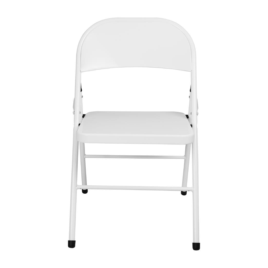 Bolero Folding Metal Chairs White (4 Pack)