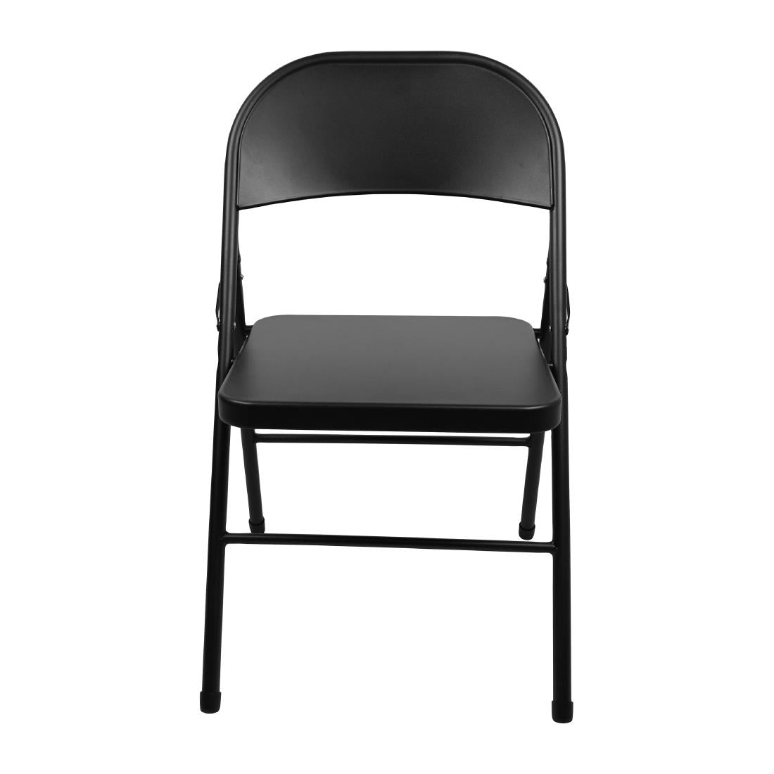 Bolero Folding Metal Chairs Black (4 Pack)