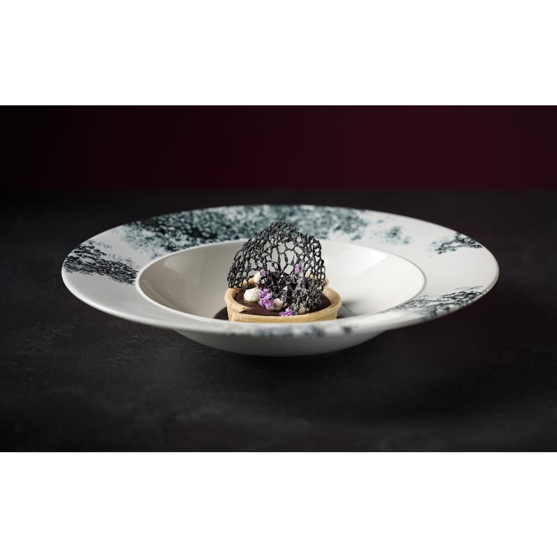JC500 Ambience Smoke Black Standard Rim Bowl - 280mm (Pack 6) (Direct)