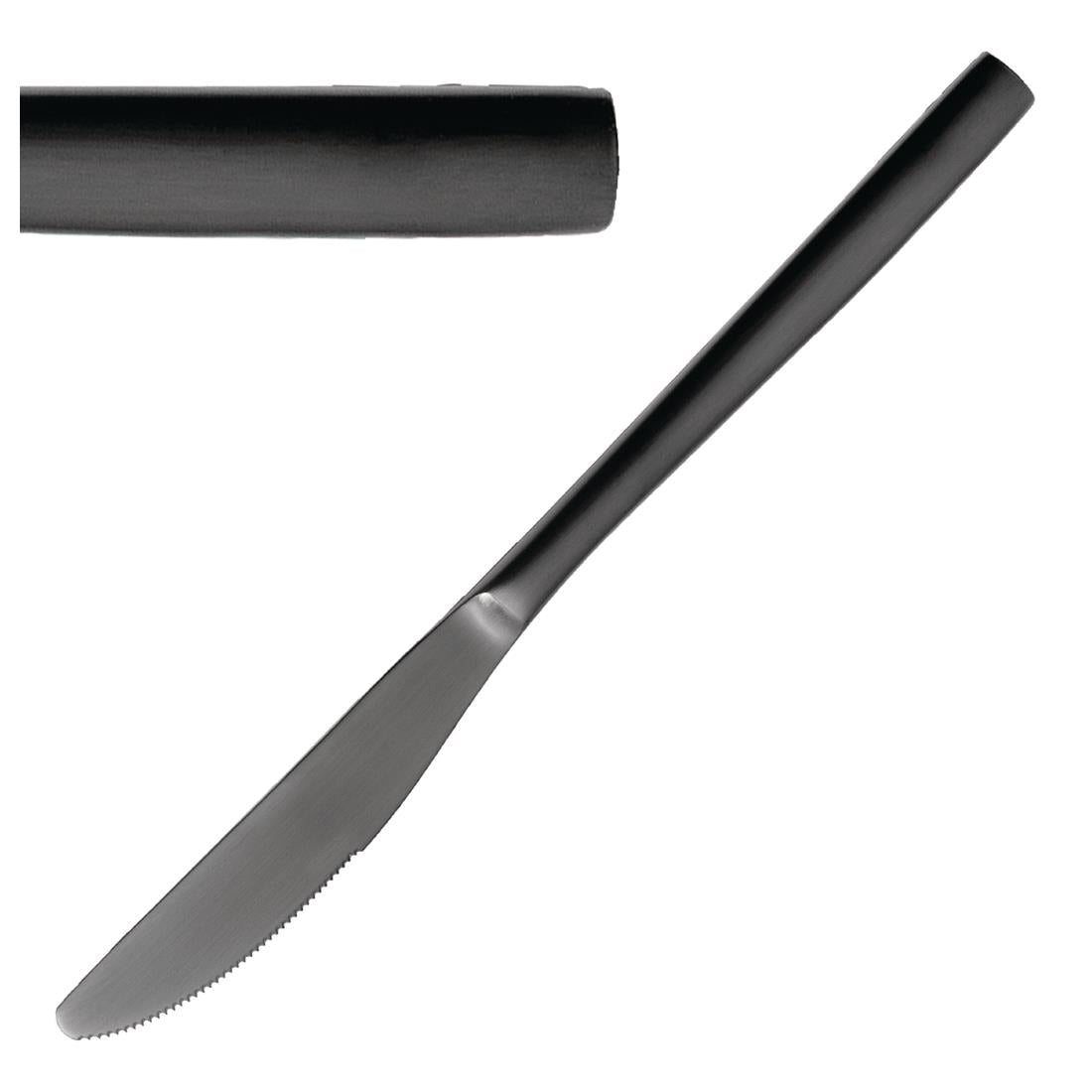 JC546 Bcn Black Table Knife (Pack 12) (Direct)