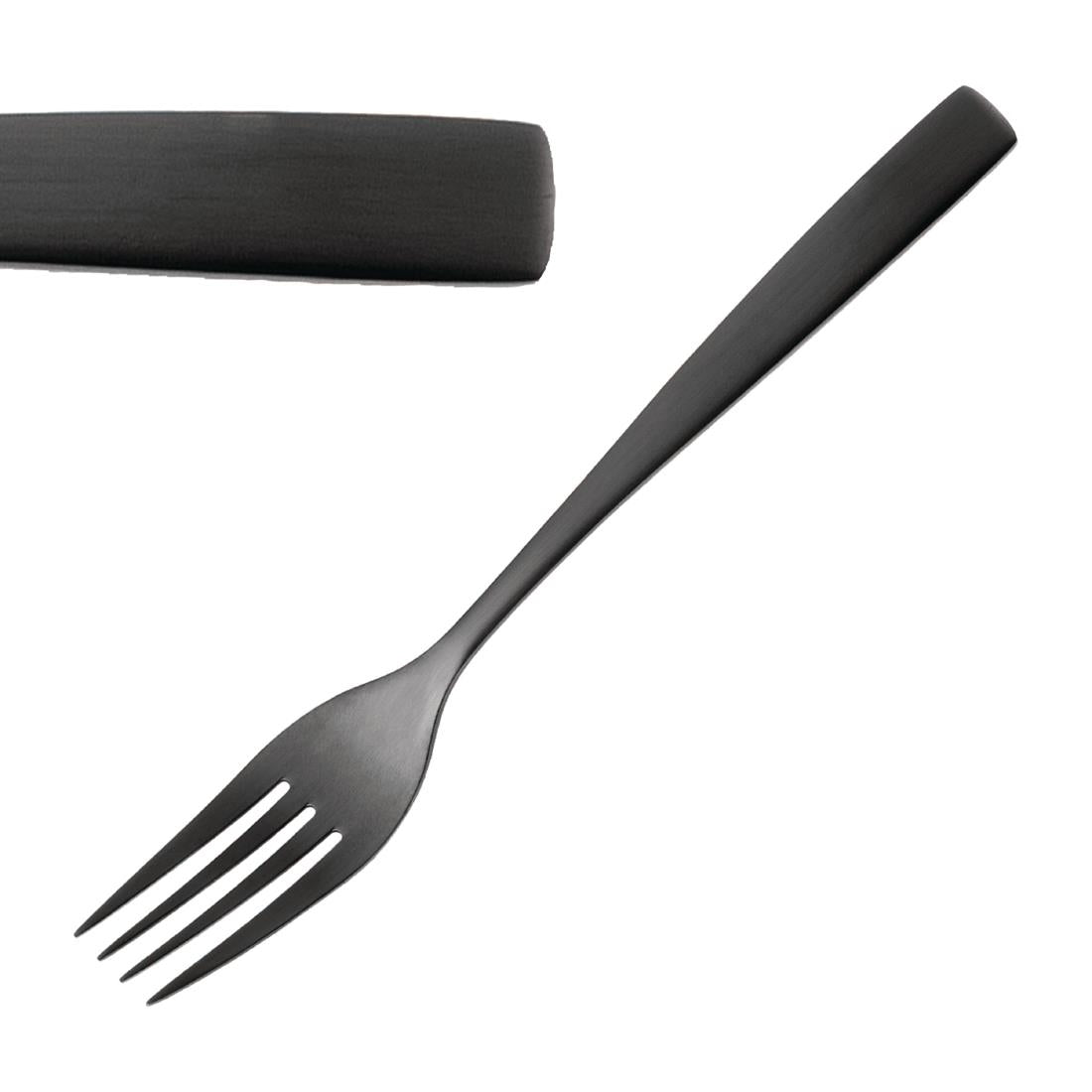 JC560 Bcn Black Dessert Fork (Pack 12) (Direct)