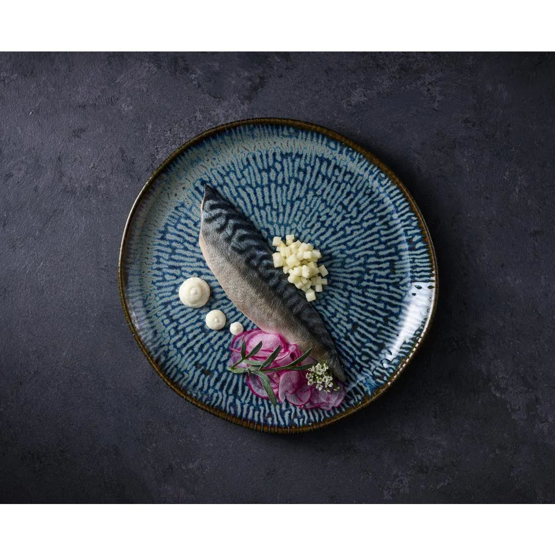 JC666 Cascade Sapphire Blue Natural Plate - 260mm (Pack 6) (Direct)
