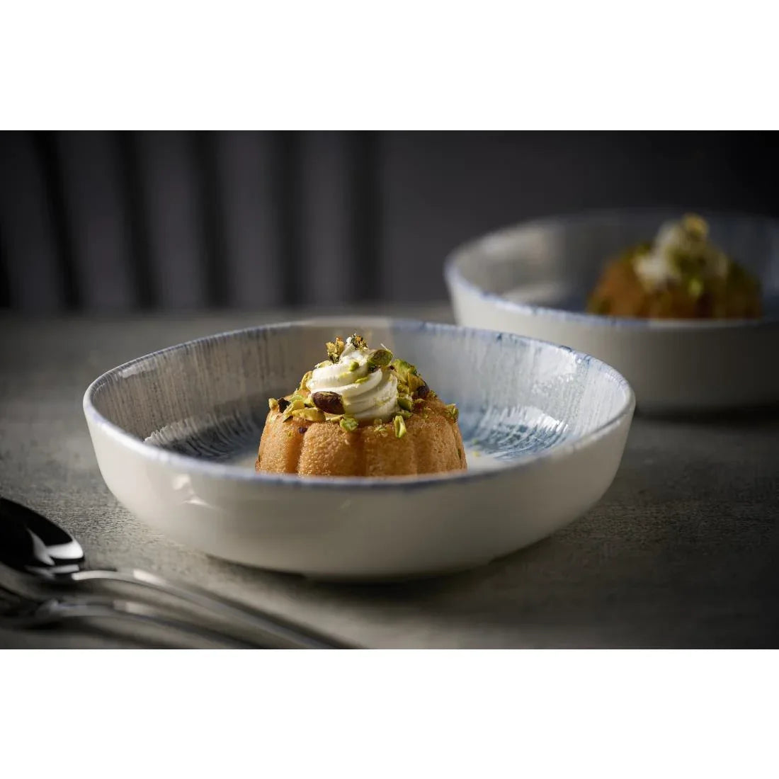 JC683 Lyra Blue Organic Walled Bowl - 198mm (Pack 6) (Direct)