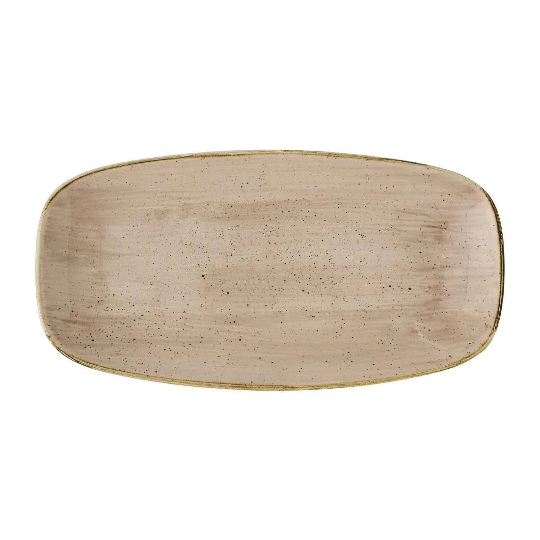 JC748 Stonecast Truffle Oblong Chefs Oblong Plate - 298x152mm (Pack 12) (Direct)