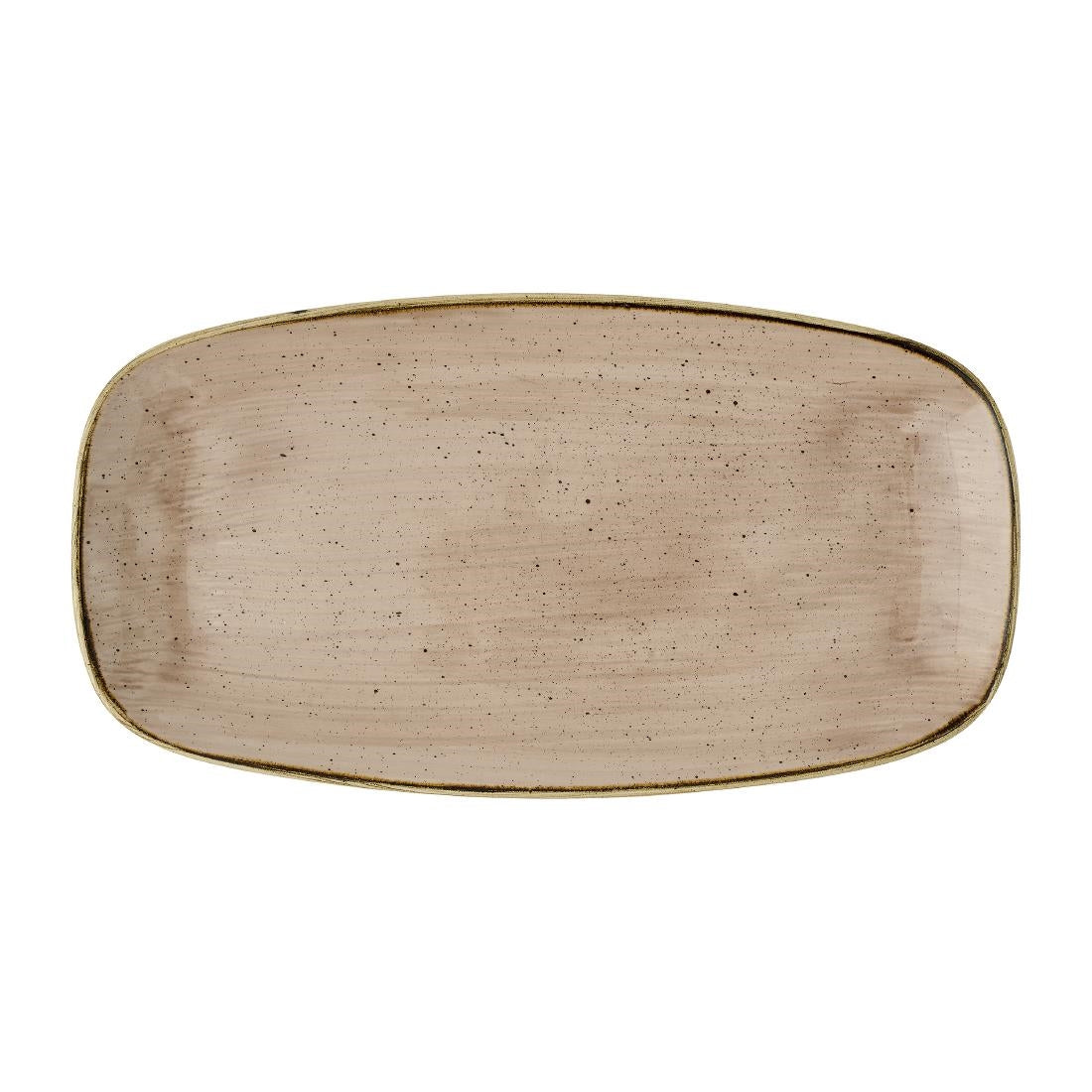JC749 Stonecast Truffle Oblong Chefs Oblong Plate - 352x187mm(Pack 6) (Direct)