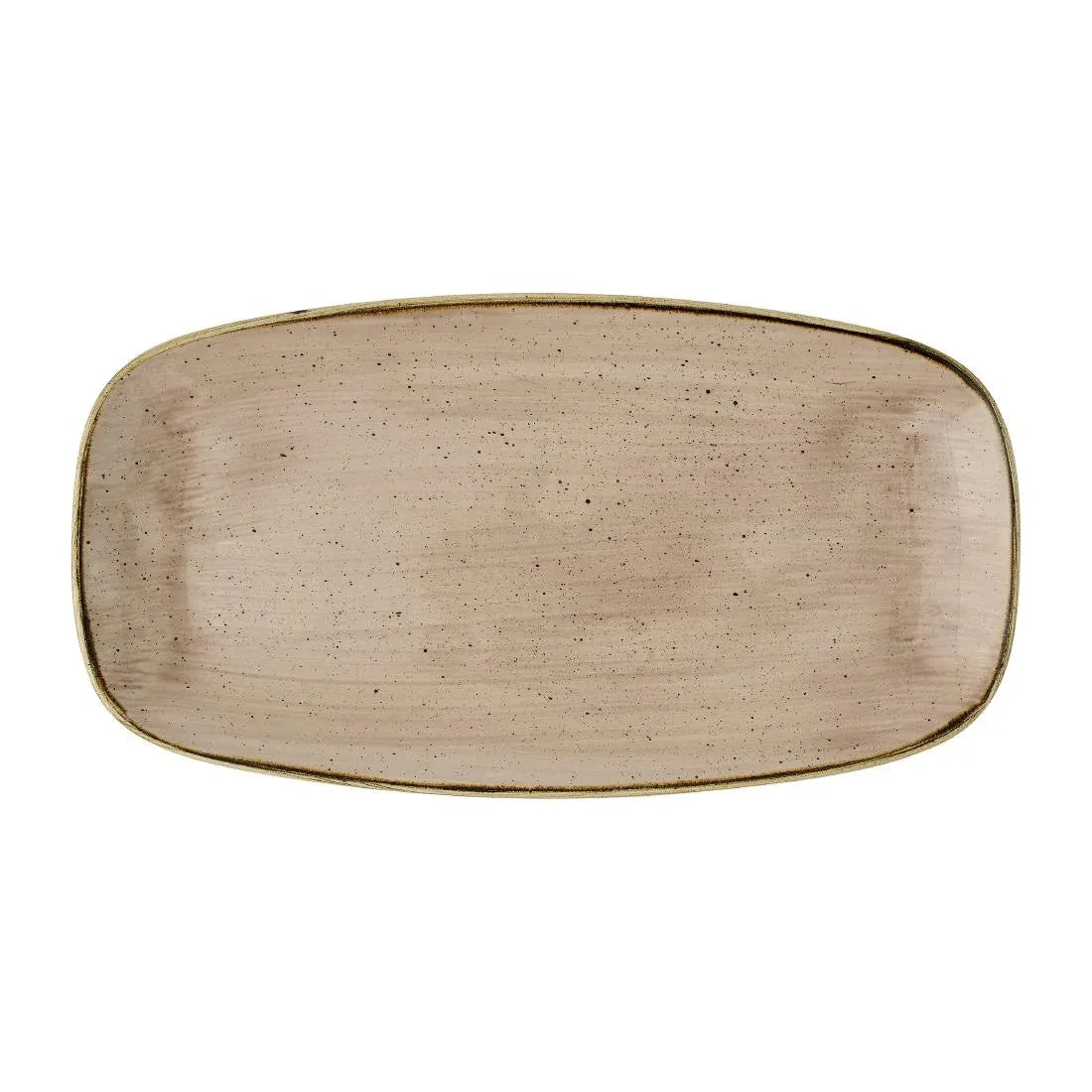 JC749 Stonecast Truffle Oblong Chefs Oblong Plate - 352x187mm(Pack 6) (Direct)