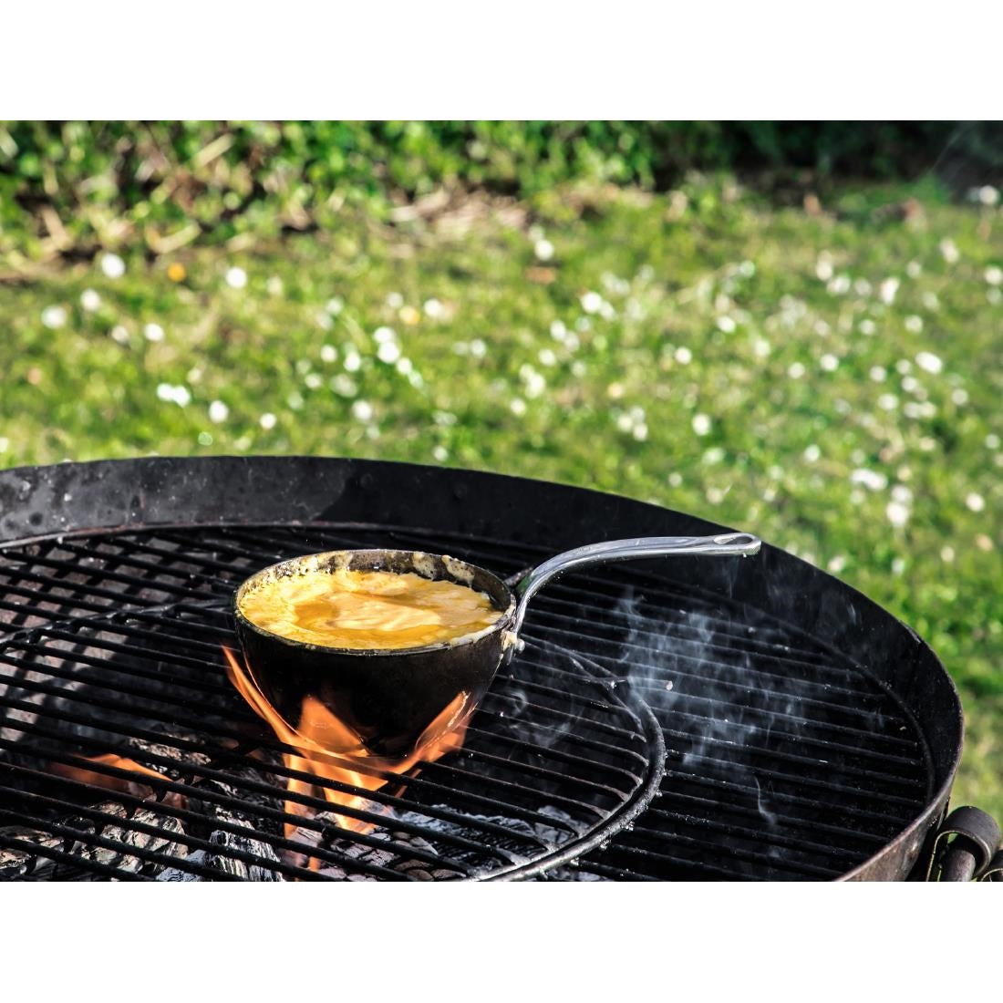 JC890 Samuel Groves Professional Seasoned Carbon Steel Sauce Pot - 12cm (Direct)