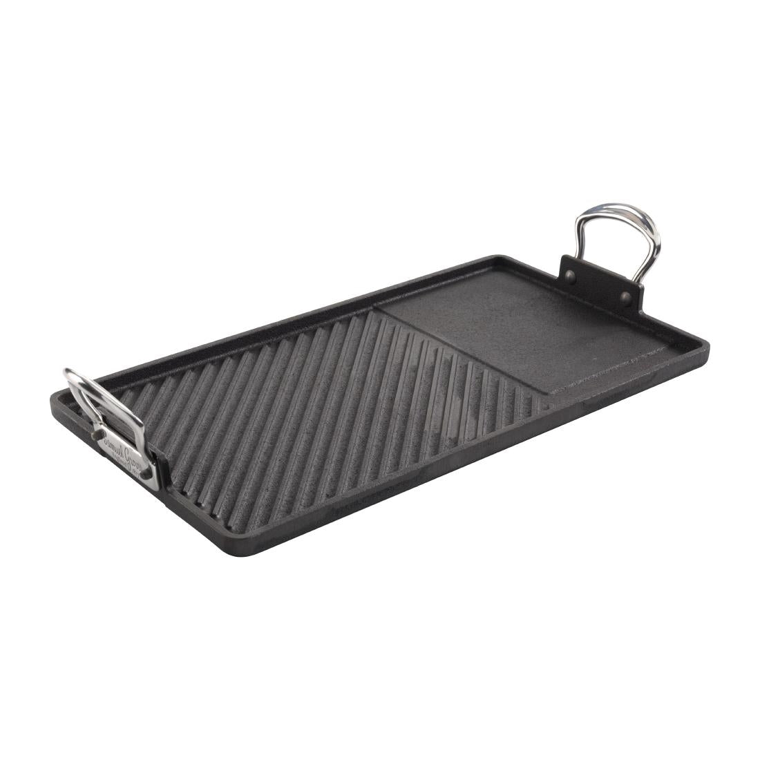 JC895 Samuel Groves Cast Iron Double Burner Griddle - 45x25cm (Direct)