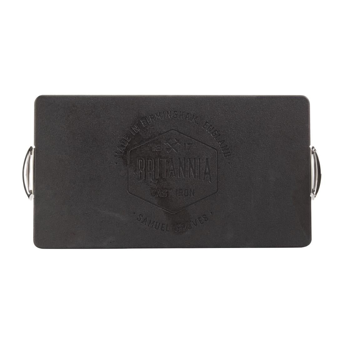 Samuel Groves Cast Iron Double Burner Griddle Pan 45x25cm