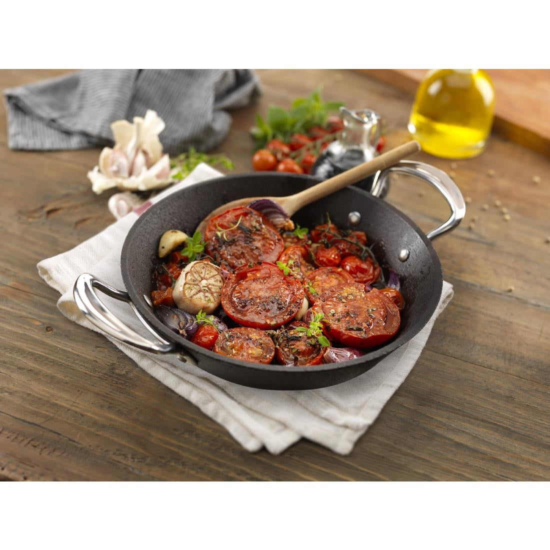 Samuel Groves Cast Iron Double Handle Square Grill Pan 26cm