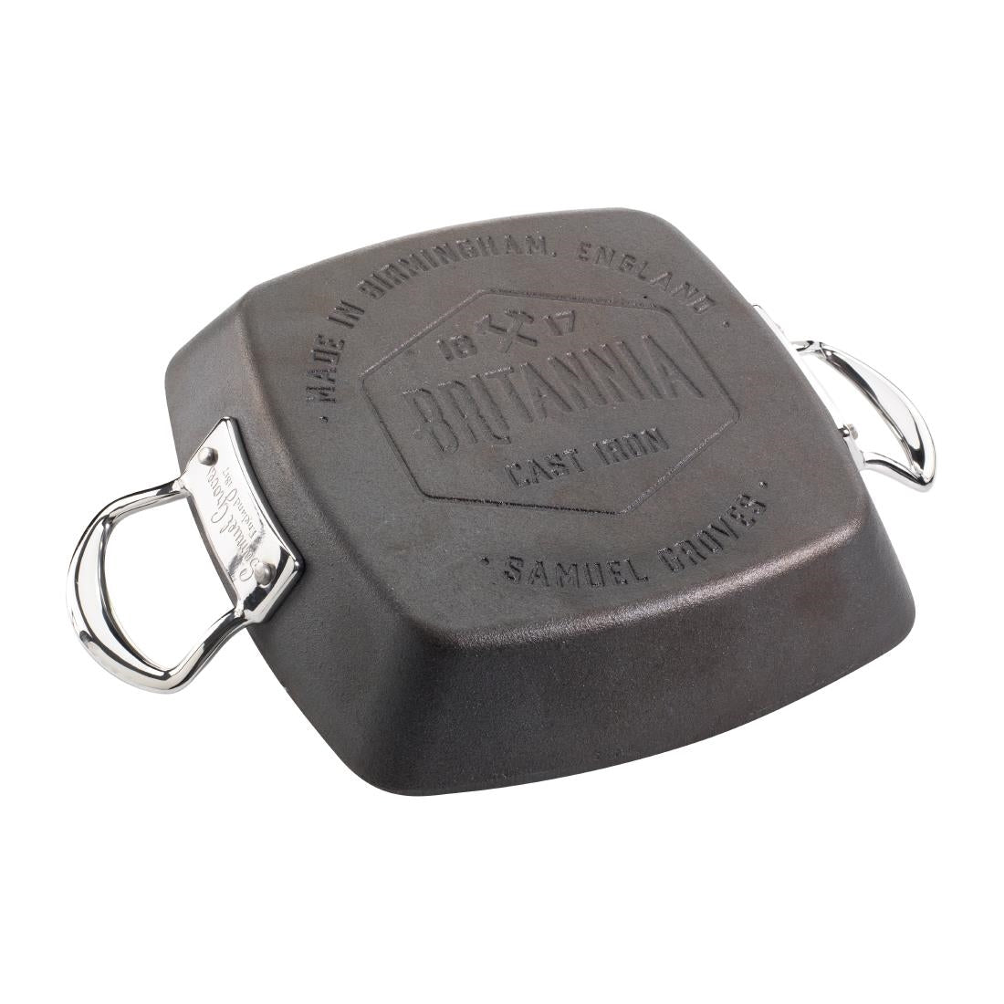 Samuel Groves Cast Iron Double Handle Square Grill Pan 26cm