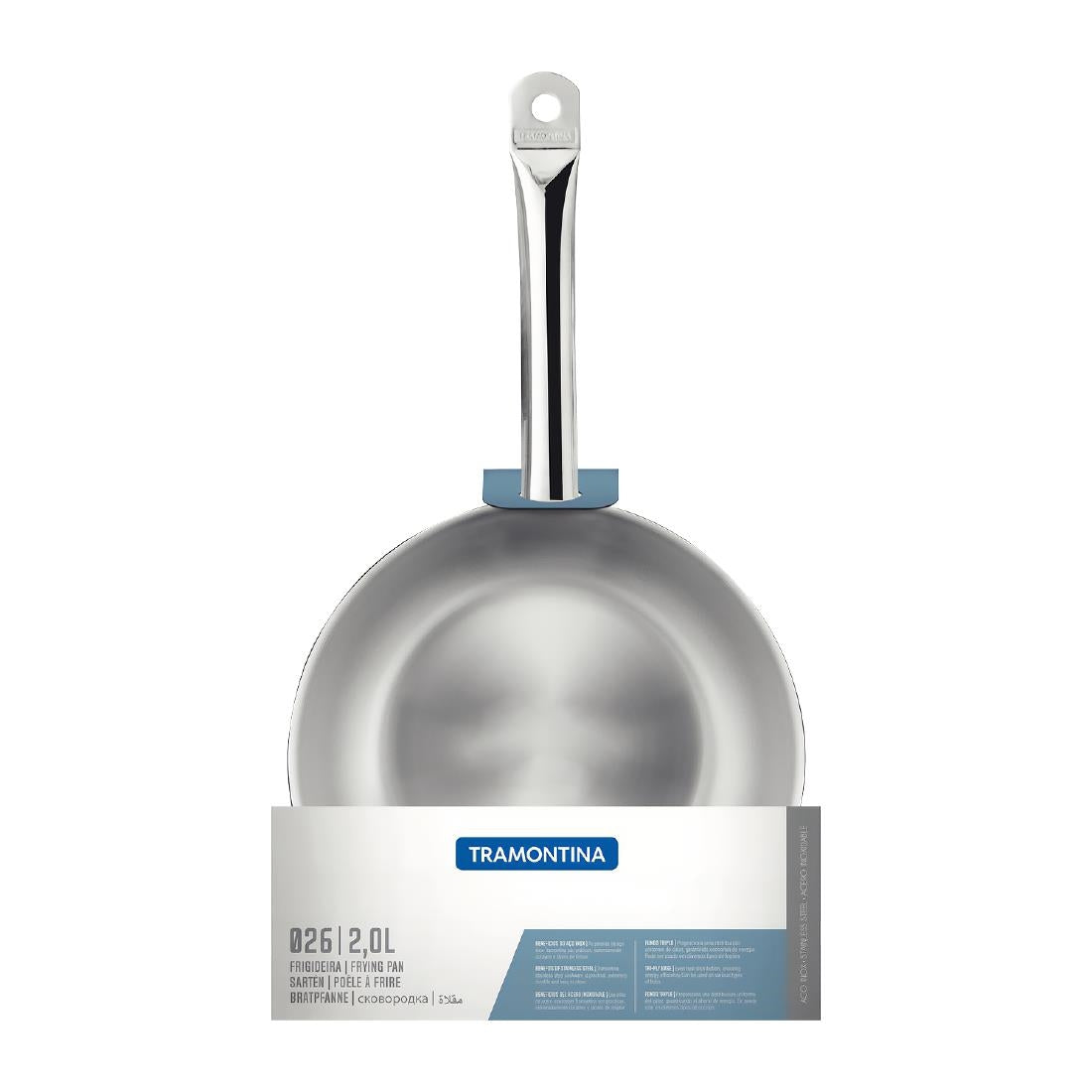 JC944 Tramontina Stainless Steel Triple Base Frying Pan - 260mm