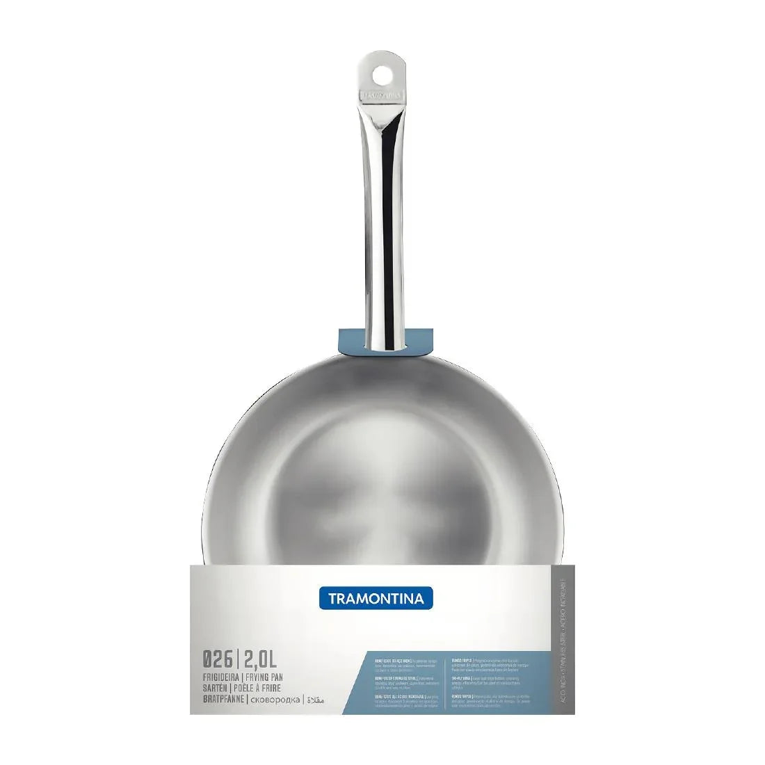JC944 Tramontina Stainless Steel Triple Base Frying Pan - 260mm