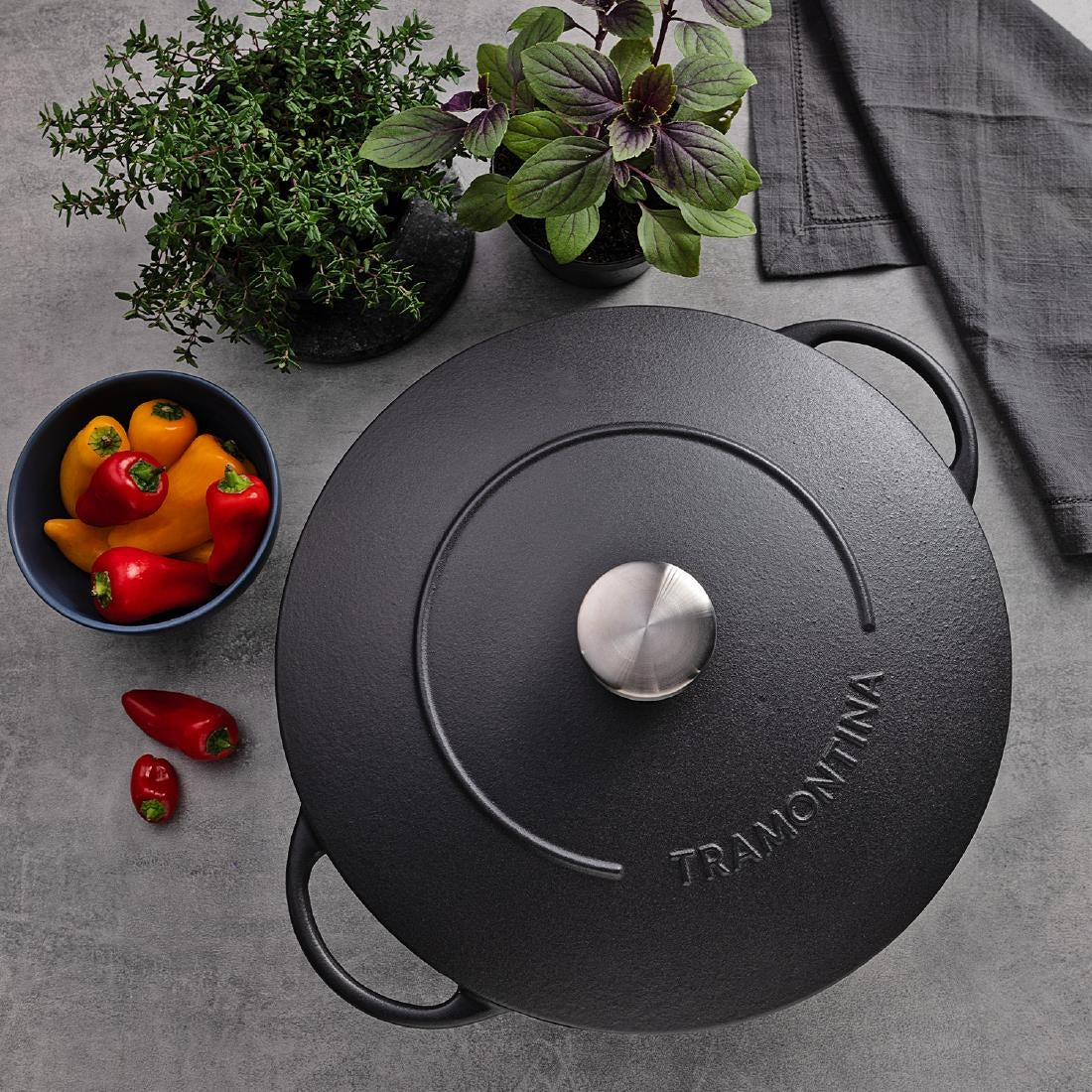 JC948 Tramontina Enamel Cast Iron Casserole Dish - 240mm