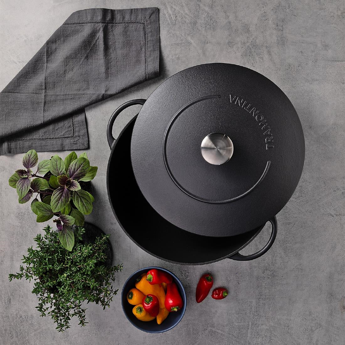 JC949 Tramontina Enamel Cast Iron Wok - 320mm