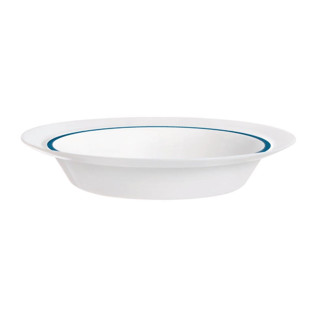 JC962 Autonomy Blue Border Soup Dish - 230mm (Pack 12)