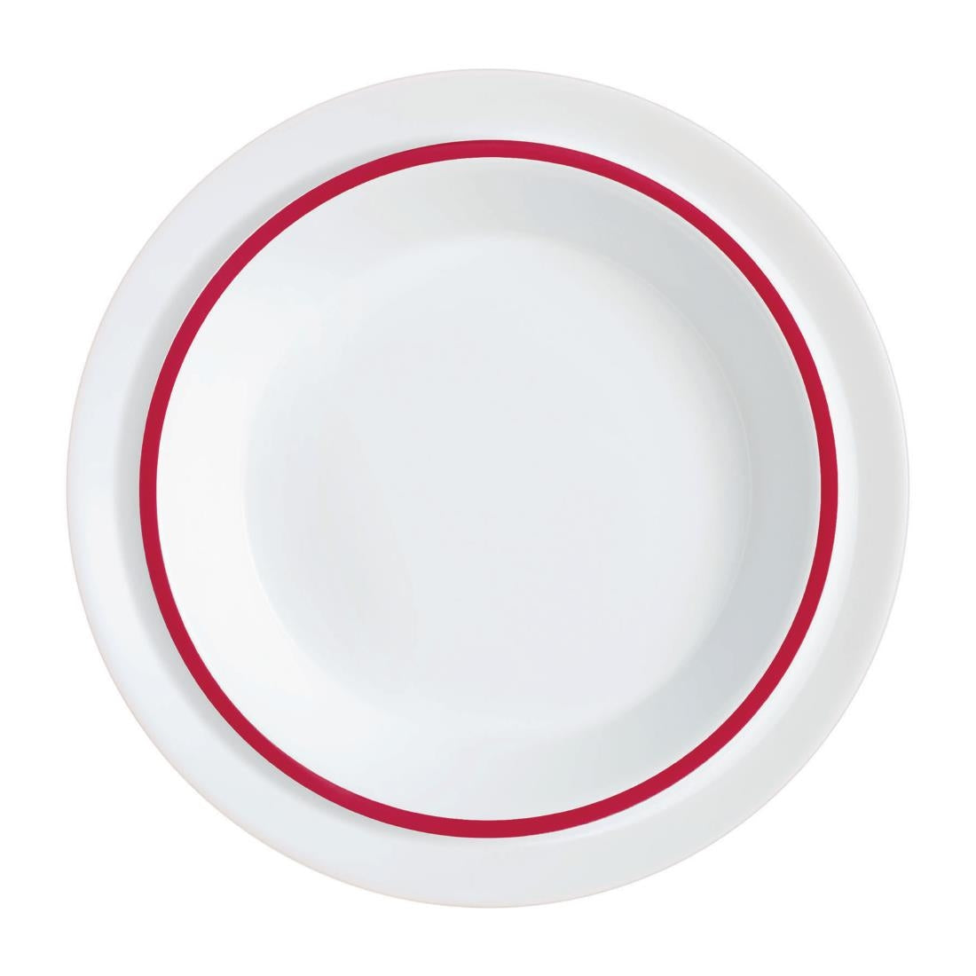 JC963 Autonomy Red Border Soup Dish - 230mm (Pack 12)