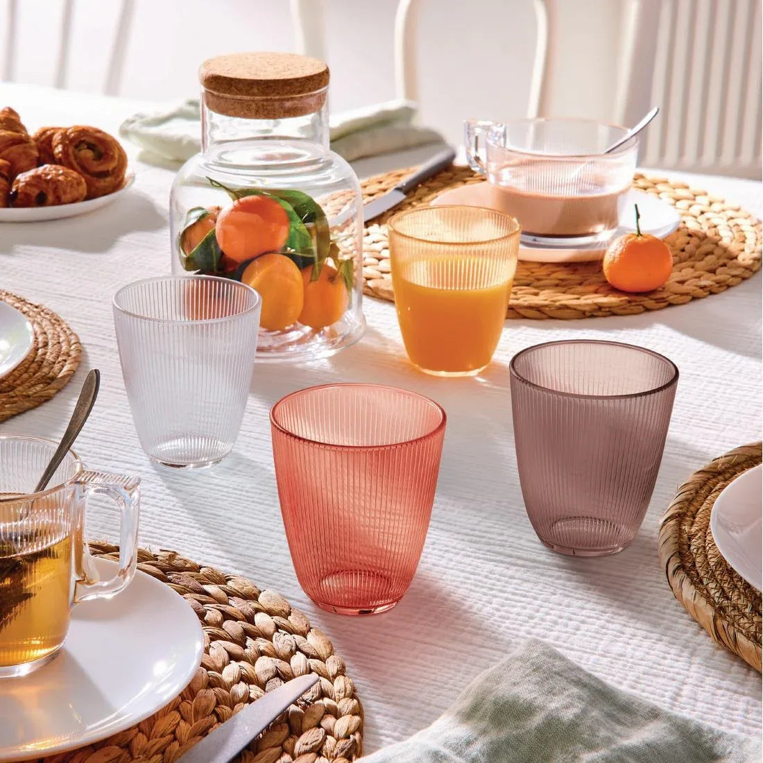JC972 Concepto Stripy Amber Tumbler - 320ml (Pack 24)