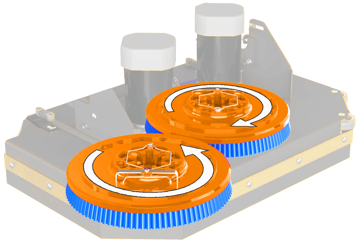 Timberline disk cleaning-head illustration