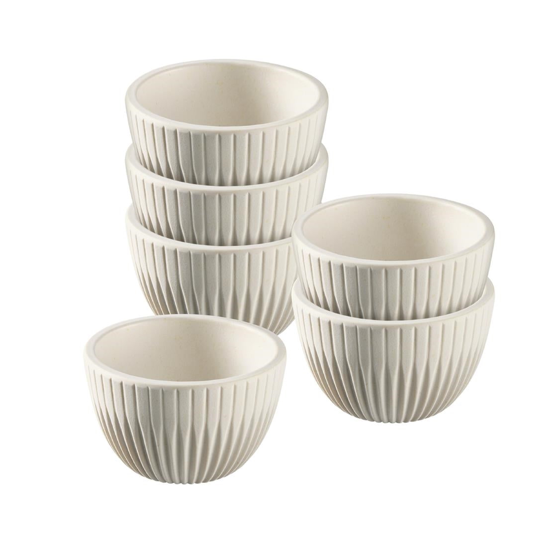 JD164 APS Lineo White Dip bowls - 60x35mm 30ml (Pack 6)