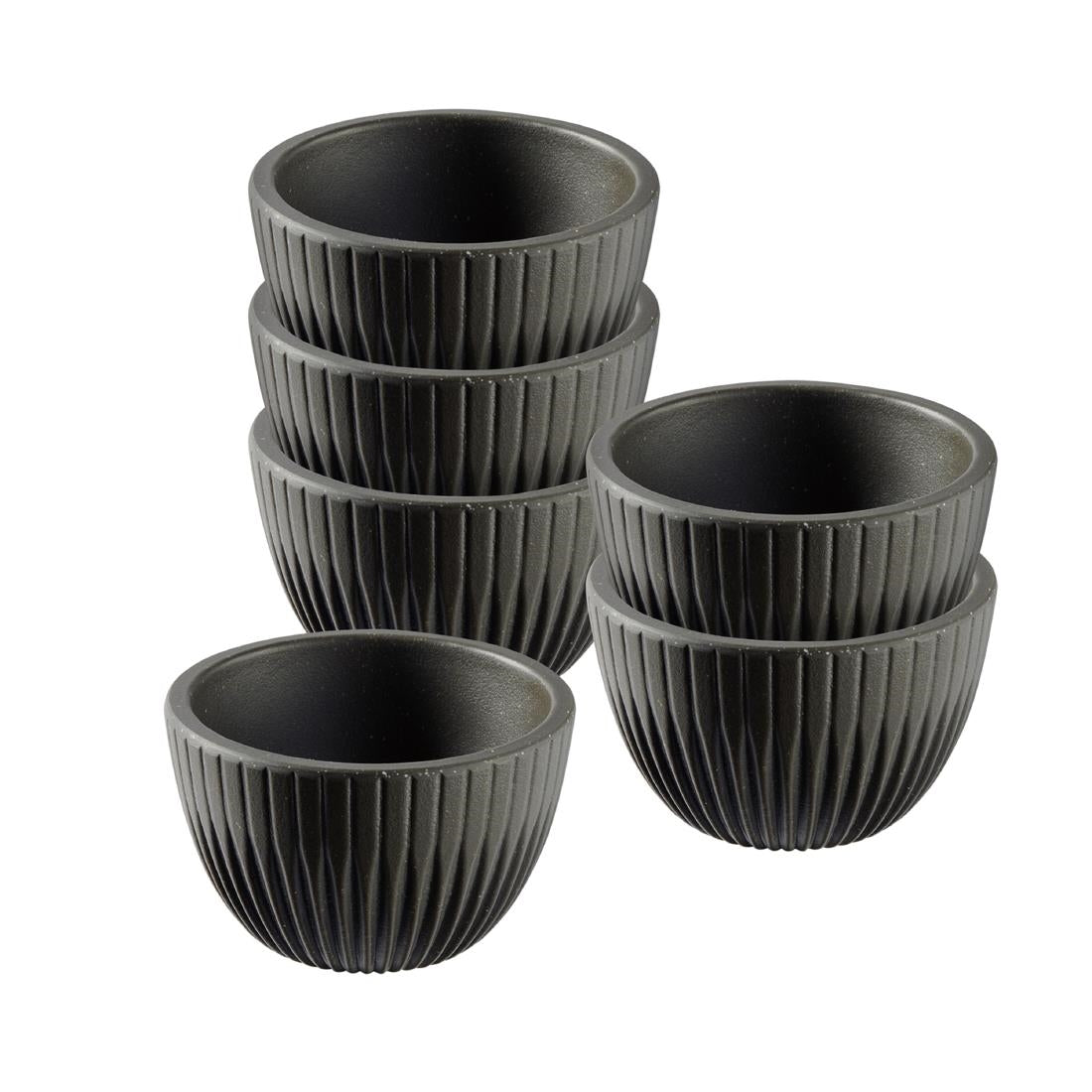 JD166 APS Lineo Brown Dip bowls - 60x35mm 30ml (Pack 6)