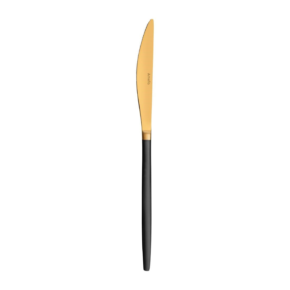 Amefa Soprano Table Knives Black & Gold (12 Pack)