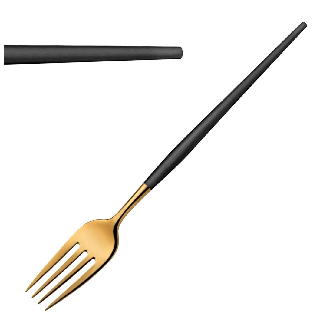 JD261 Amefa Soprano Black/Gold Pvd Table Fork (Pack 12)