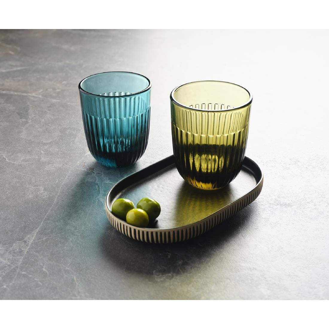 JD390 - La Rochere Ouessant Rocks Olive Glasses 290ml/10.25oz (6 Pack)