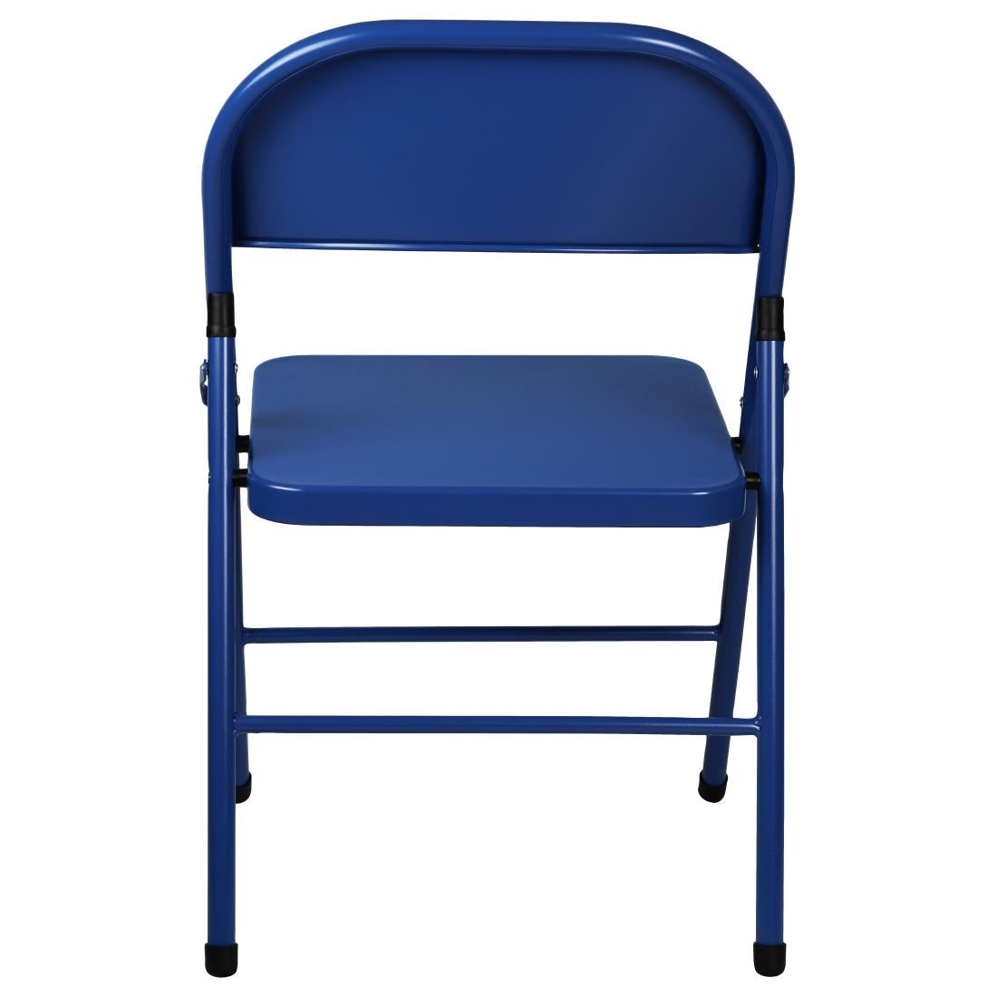 Bolero Metal Folding Chairs Blue (4 Pack)
