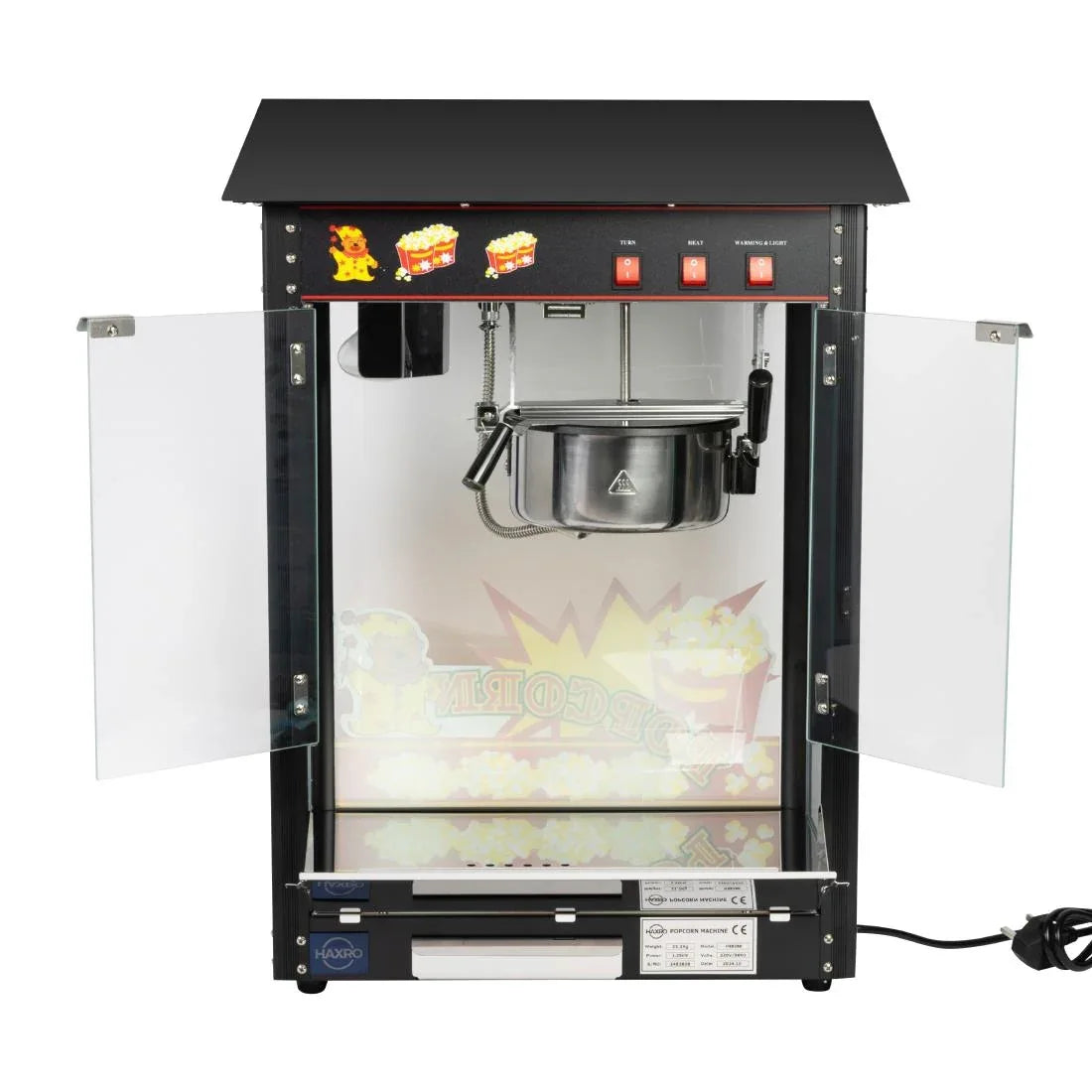 JE455 Haxro Popcorn Machine Black 8oz (Direct)