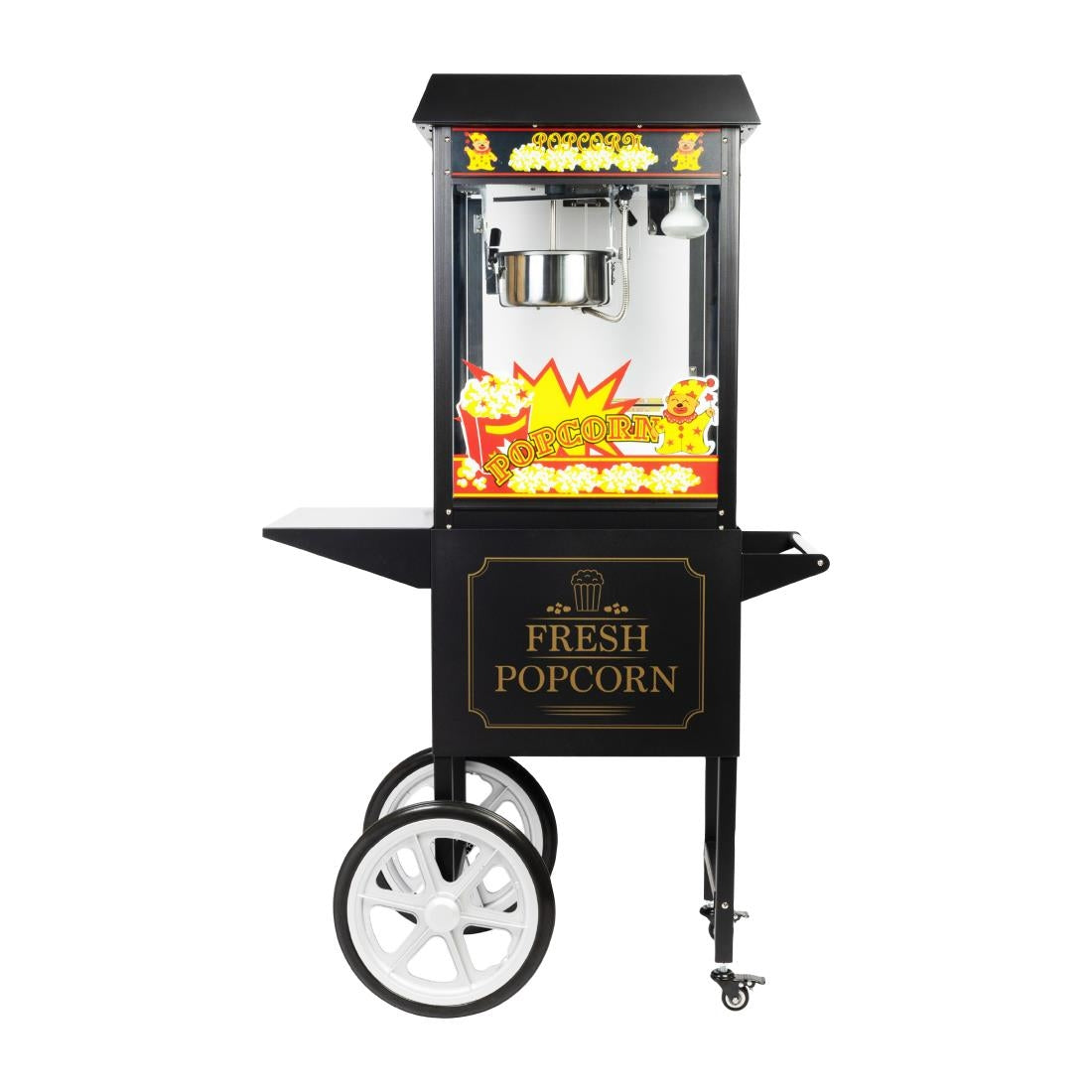 JE456 Haxro Popcorn Machine And Cart Black 8oz (Direct)